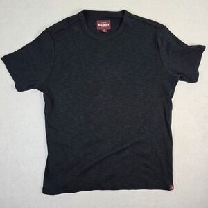 Alesbury Mens XL Slub Cotton T-Shirt Charcoal Black Crew Neck Short Sleeve Tee